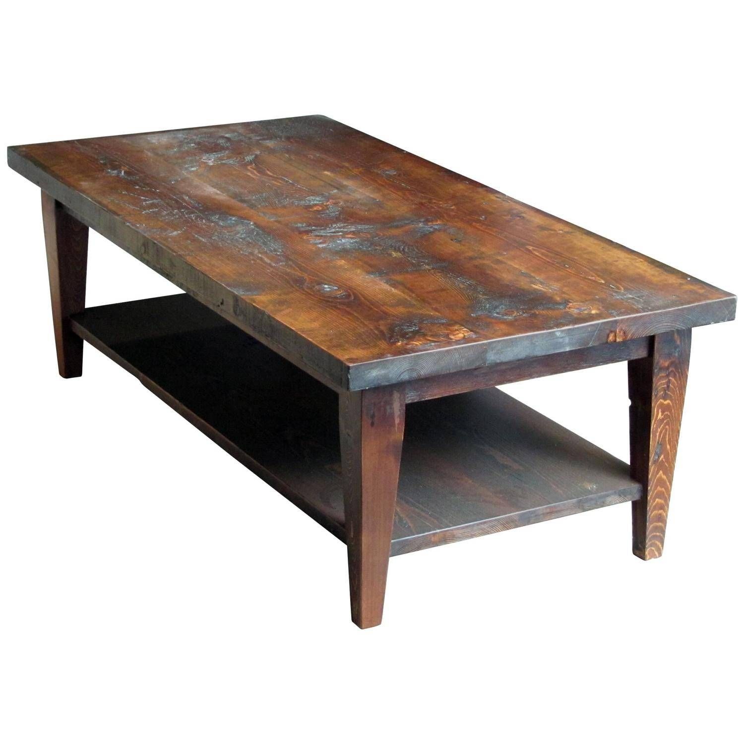 Pine Coffee And Cocktail Tables – 62 For Sale At 1stdibs Within Rustic Coffee Tables With Bottom Shelf (View 22 of 30)