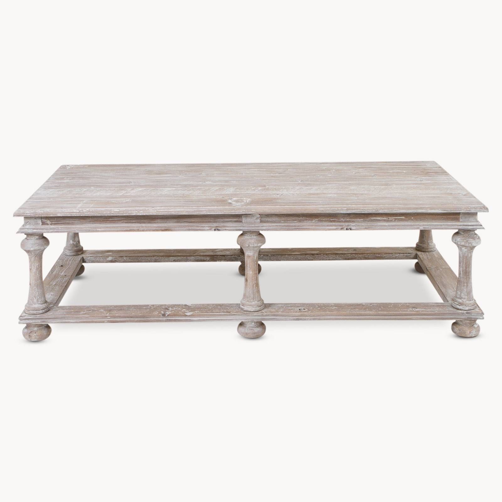 Pine Grey Wash Coffee Table Pertaining To Grey Wash Wood Coffee Tables (View 9 of 30)