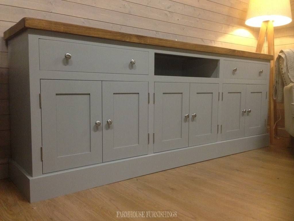 Pine Sideboards For Sale, Huge 7ft Plank Top Sideboard/tv Unit In Sideboard Units (View 3 of 30)