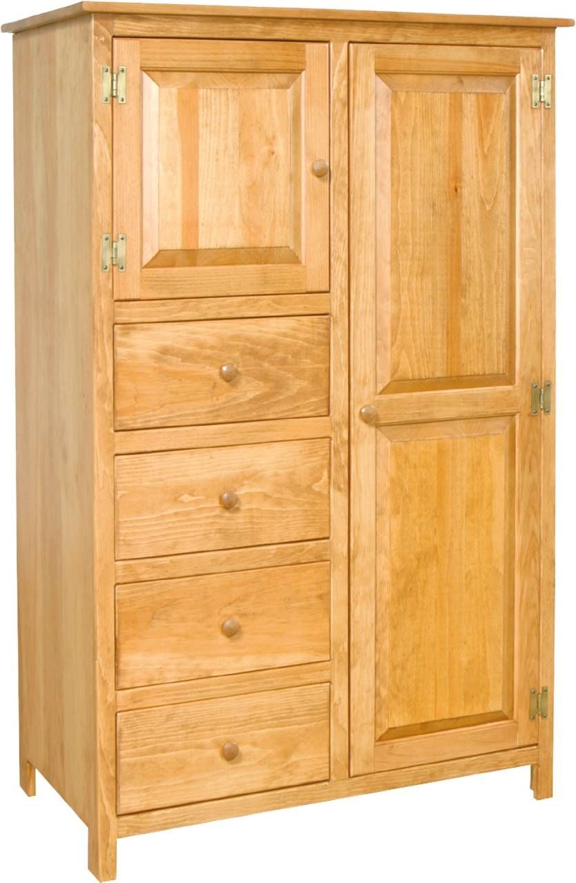 Pine Wood Wardrobe Armoire From Dutchcrafters Amish Furniture Throughout Kids Pine Wardrobes (View 8 of 15)