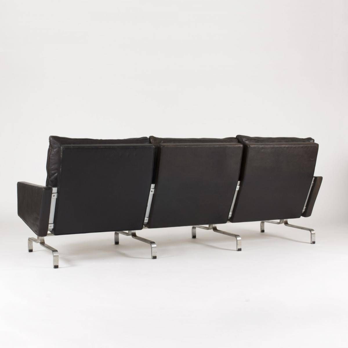 Pk 31 3 Seater Leather Sofapoul Kjaerholm For E. Kold Pertaining To 3 Seater Leather Sofas (Photo 29 of 30)