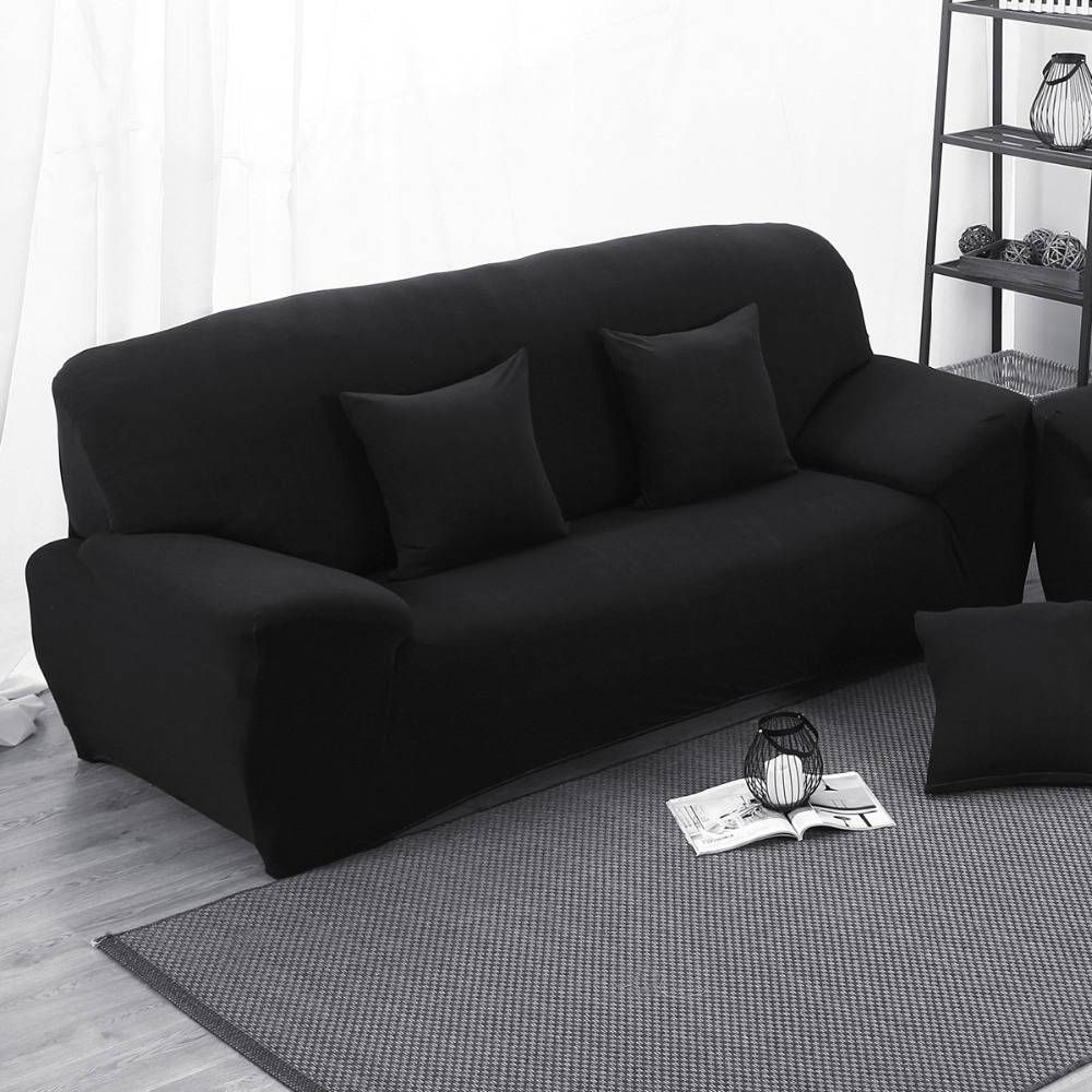 Popular Black Sofa Cover Buy Cheap Black Sofa Cover Lots From Within Black Slipcovers For Sofas (Photo 1 of 30)