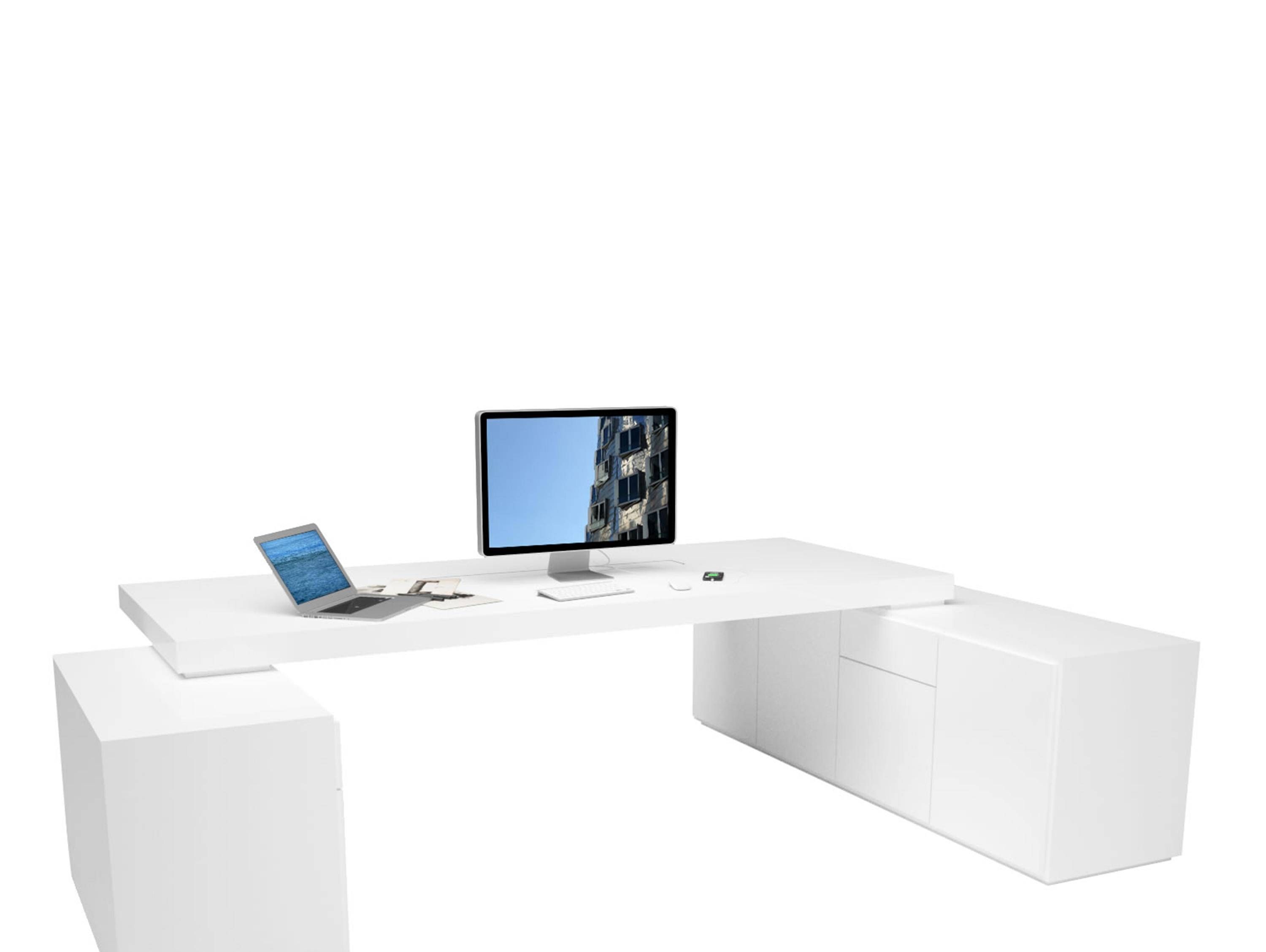 Praefectus Executive Office Desk With 2 Sideboards – Individual For Desk Sideboards (View 27 of 30)