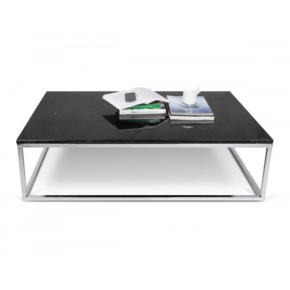 Prairie Coffee Table | Black Marble Top | Chrome Legs, Tema Home Inside Coffee Tables With Chrome Legs (Photo 1 of 30)