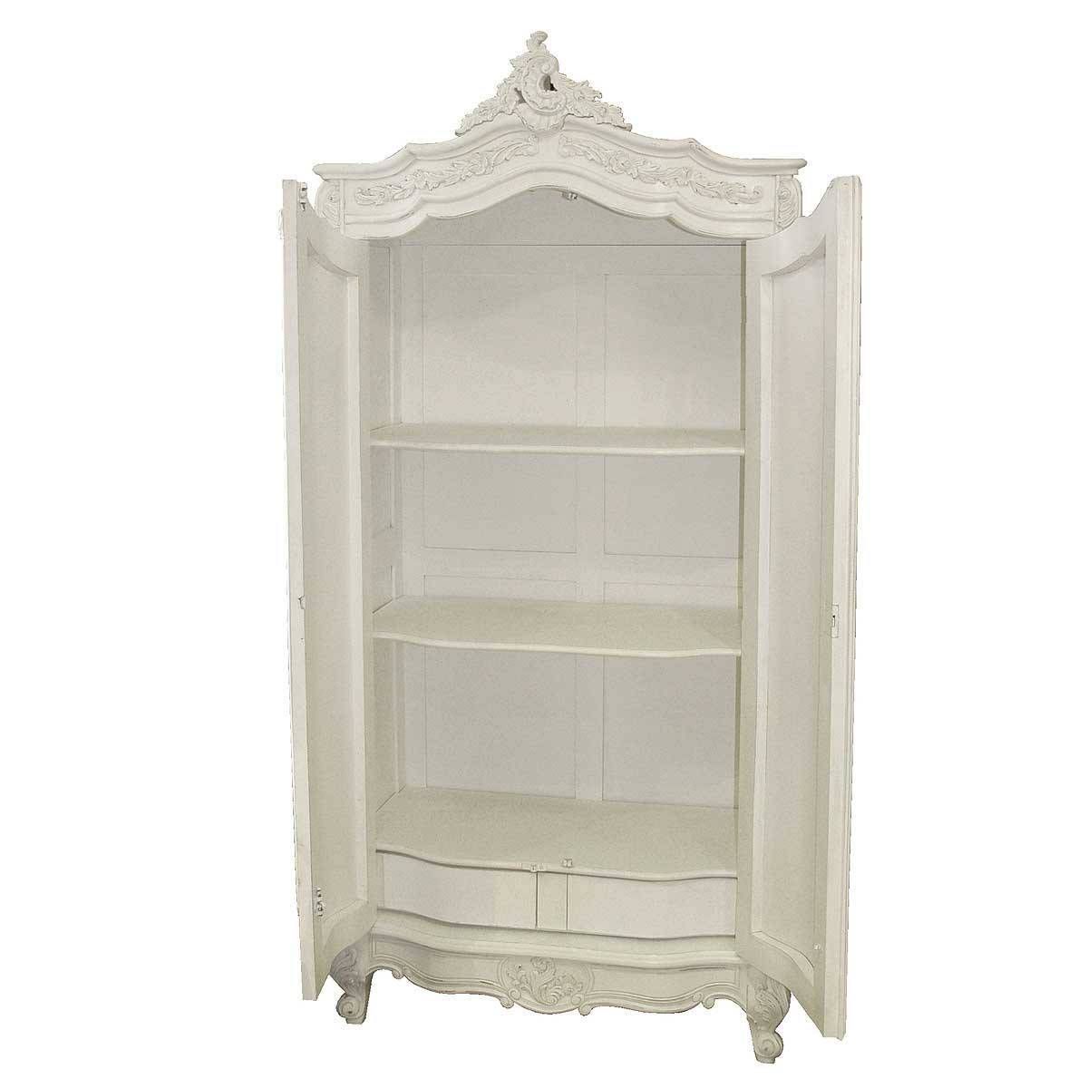 Provencal Classic White Armoire | Luxury Armoire With Regard To French Wardrobes (View 14 of 15)