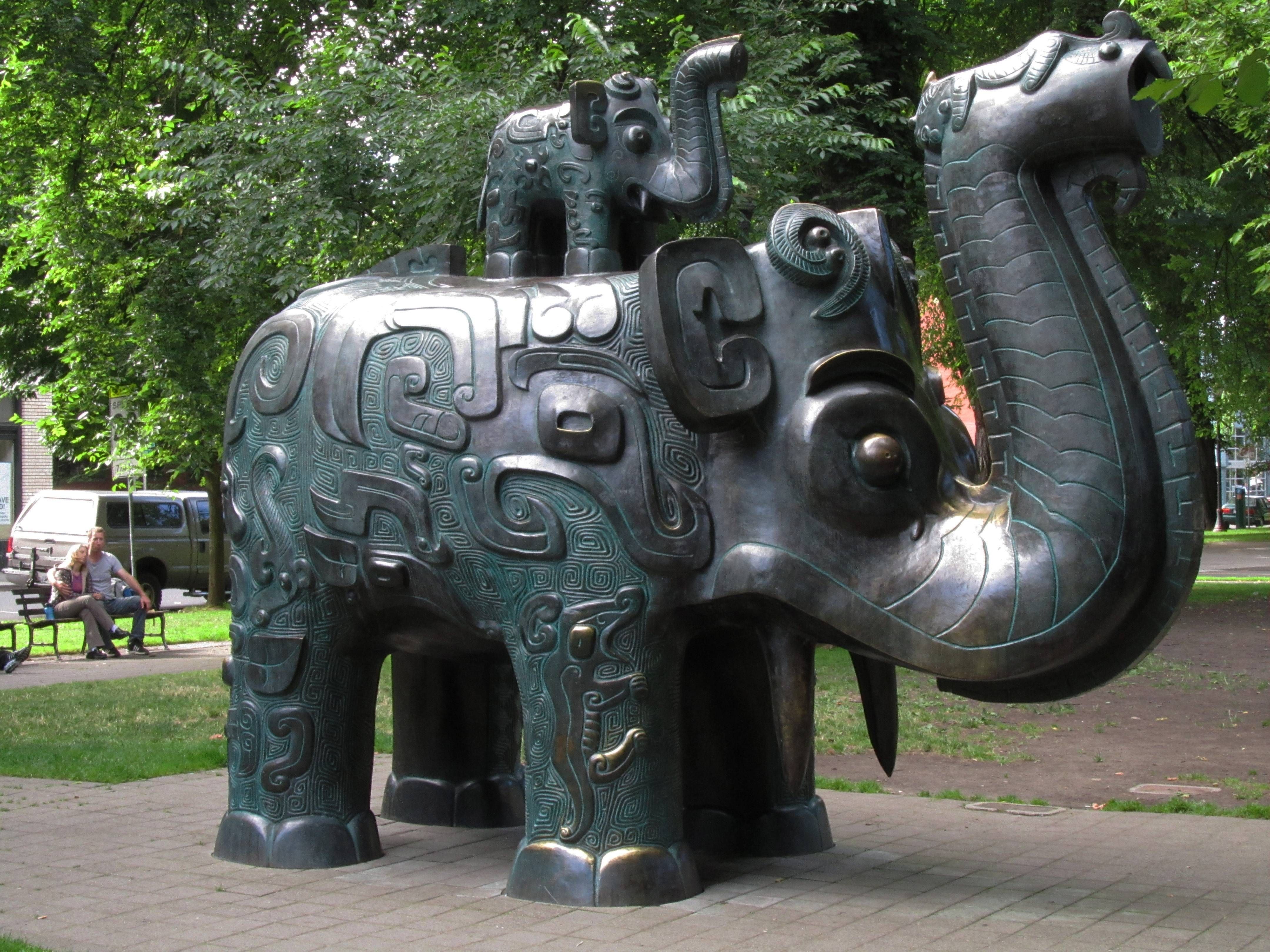 Public Sculpture In Portland: Big And Little Elephants (on A With Elephant Coffee Tables (View 27 of 30)