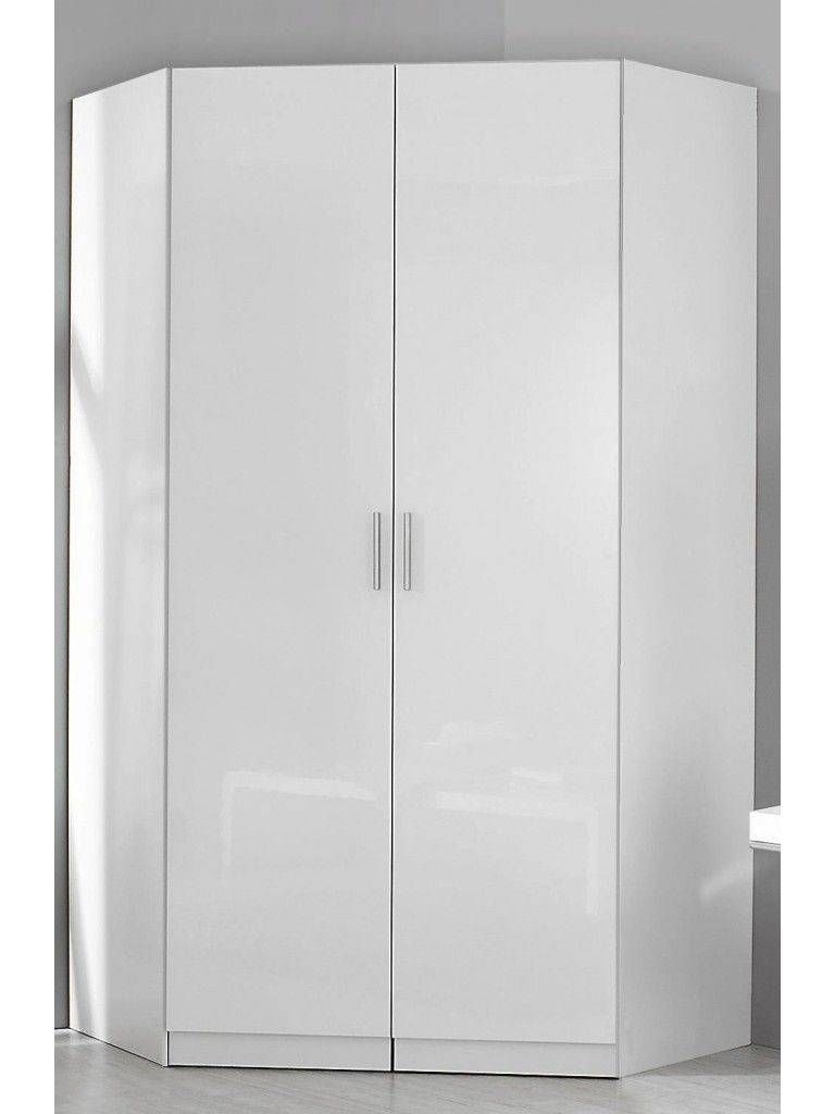 Rauch Celle 2 Door Corner Wardrobe Available With Gloss Fronts Intended For White Gloss Corner Wardrobes (Photo 2 of 15)