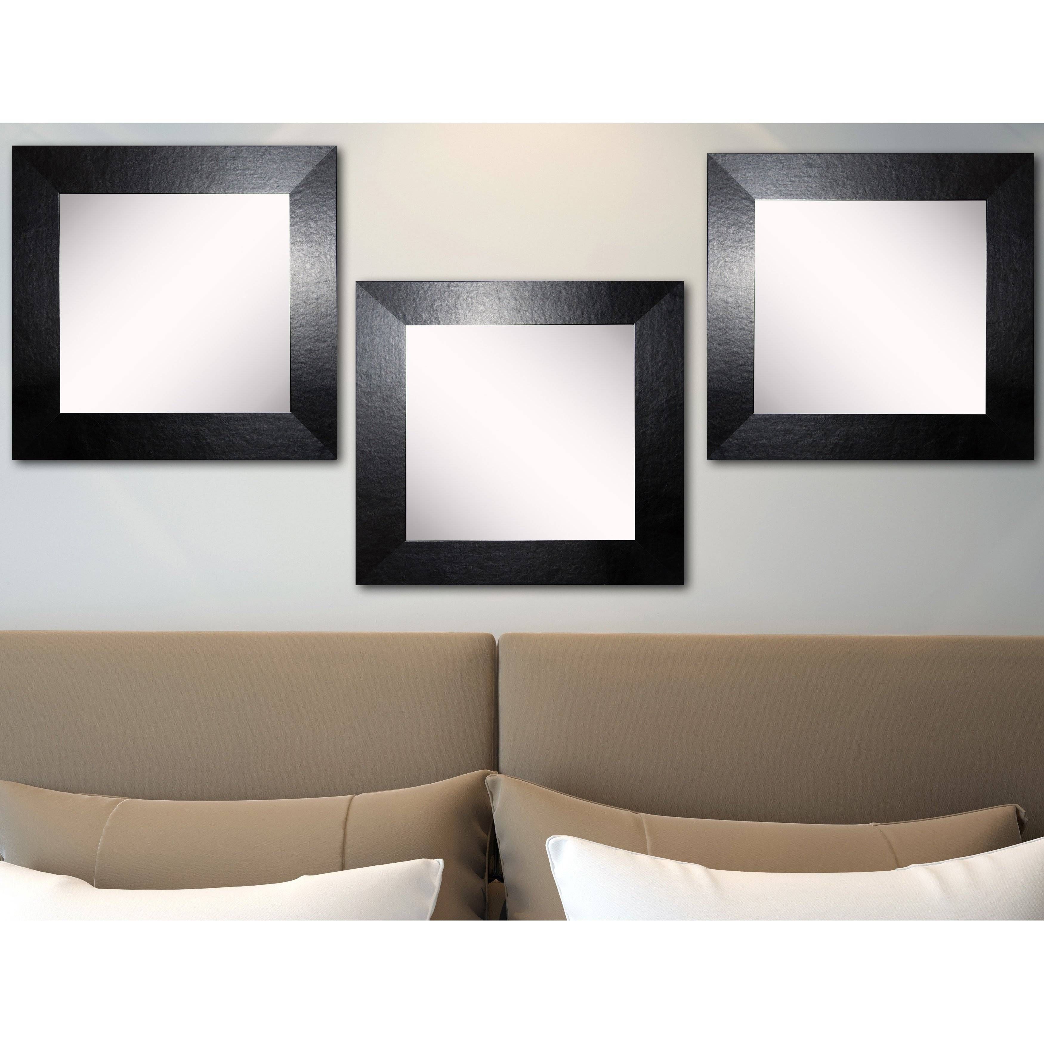 Rayne Mirrors Ava Black Wide Leather Wall Mirror | Wayfair Within Leather Wall Mirrors (View 7 of 25)