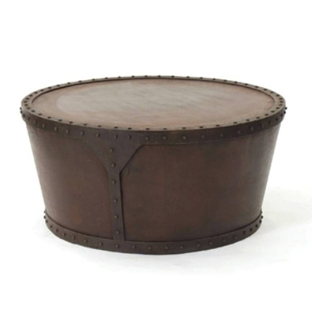 Reclaimed Round Metal Coffee Table – Metal End Tables For Living With Round Steel Coffee Tables (View 16 of 30)