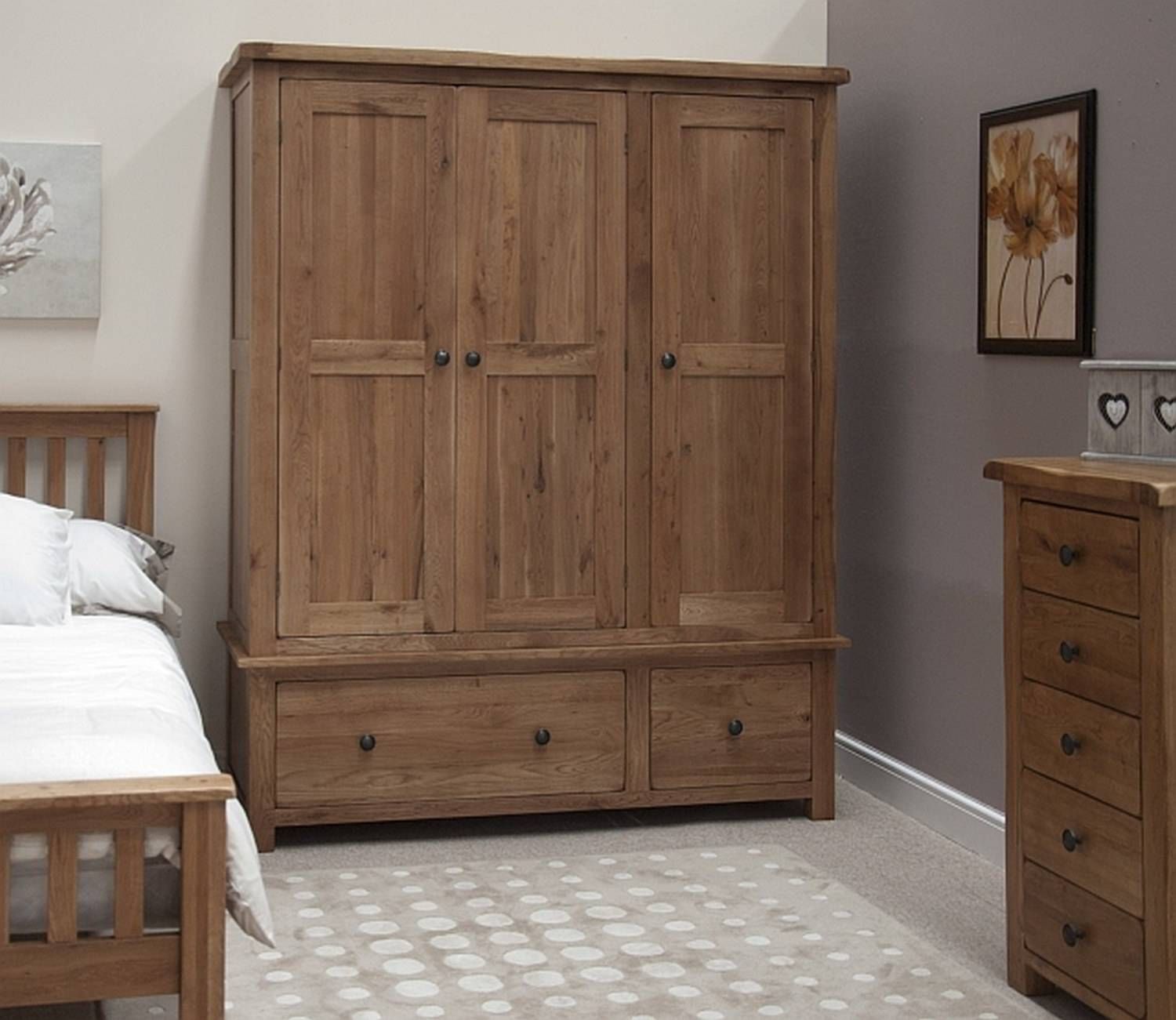 Reclaimed Wood Bedroom Sets Furniture Old Pine Cupboards Solid Within Cheap Wooden Wardrobes (View 6 of 15)