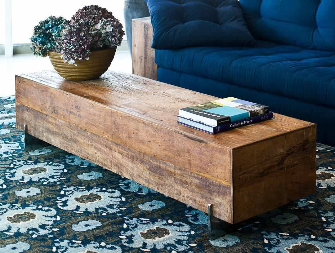 Reclaimed Wood Coffee Table For Unique Look | Herpowerhustle With Regard To Thin Coffee Tables (View 18 of 30)