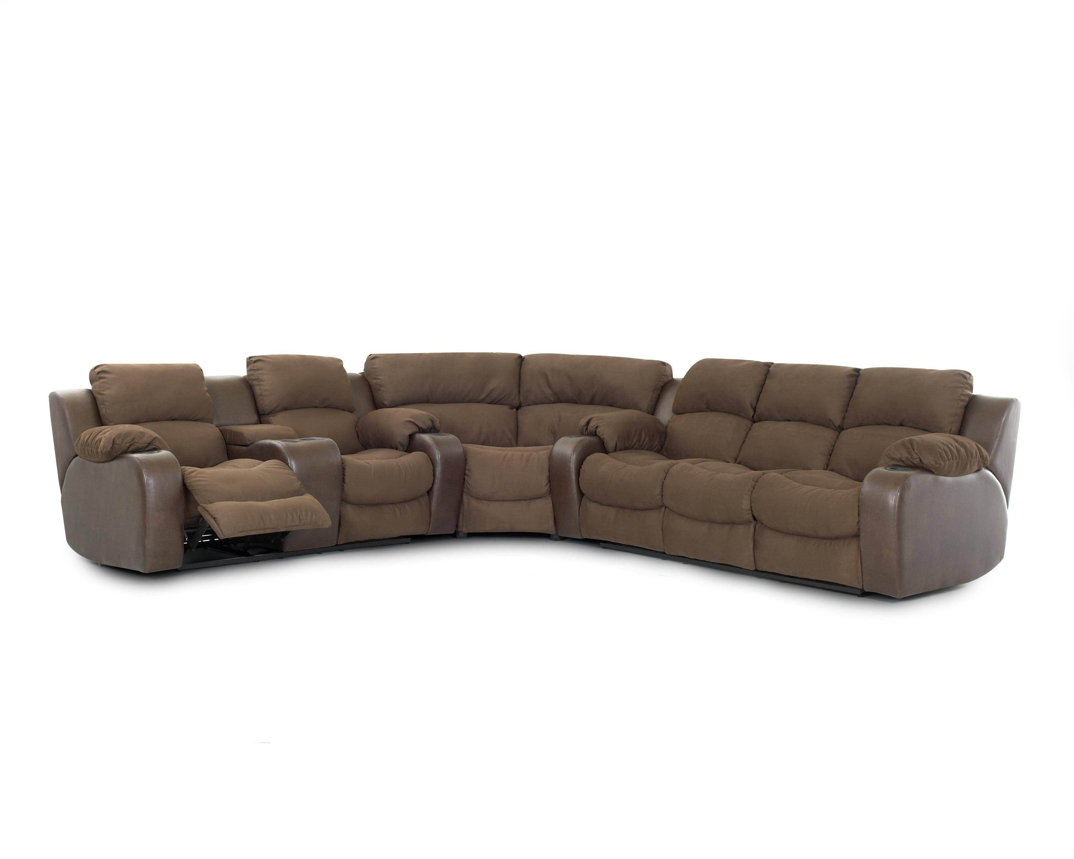 Reclining Sectional Sofa With Consoleklaussner | Wolf And Within Sofas With Consoles (View 8 of 30)