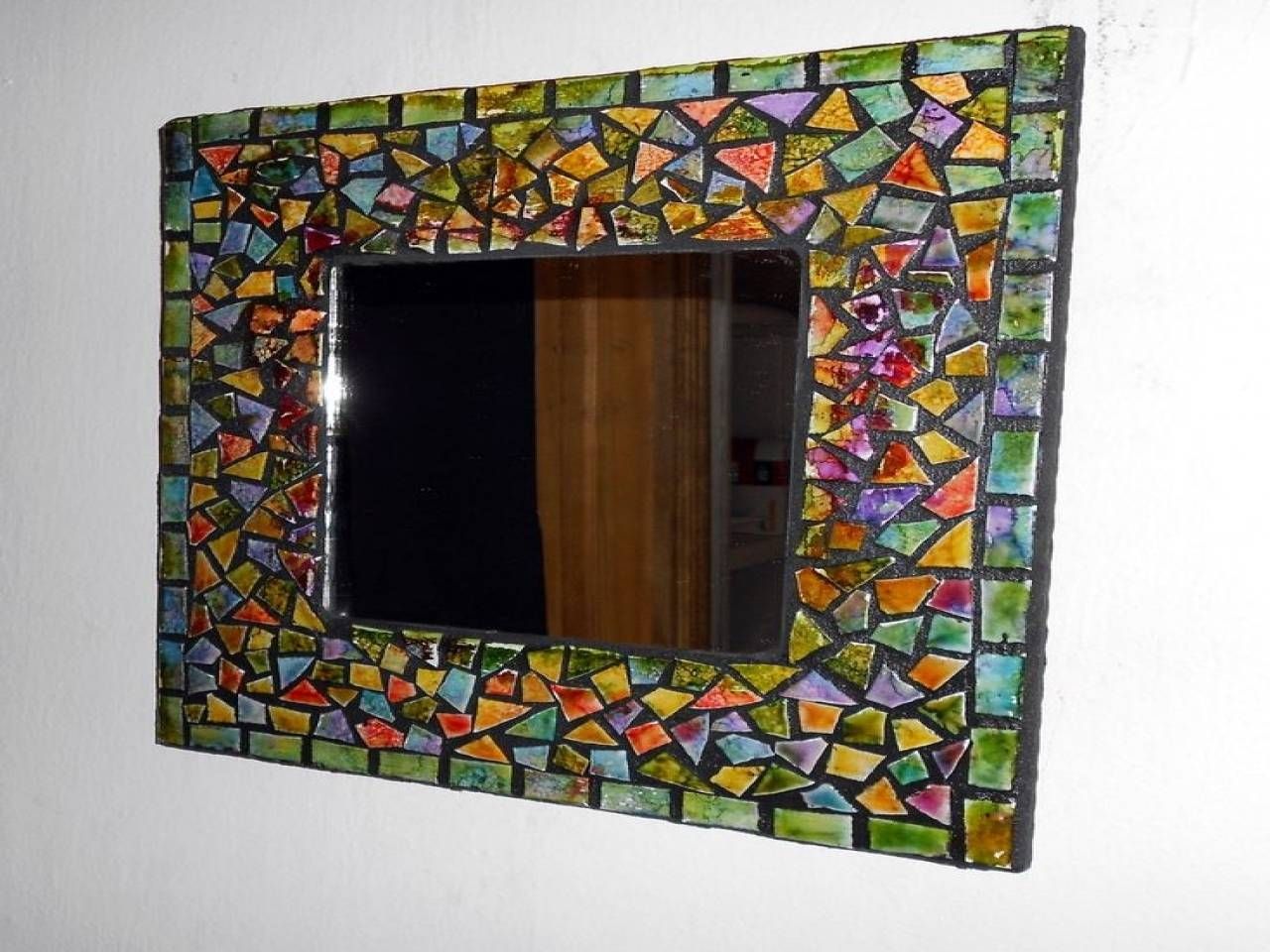 Rectangular Mosaic Border Mirror, Mosaic Wall Mirrors Images About For Mosaic Wall Mirrors (View 9 of 25)