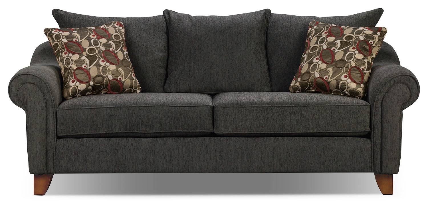 Reese Chenille Sofa – Dark Grey | The Brick Pertaining To Brick Sofas (Photo 1 of 30)