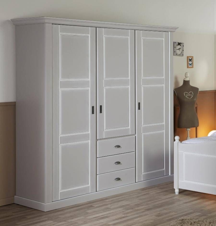 Rose, Contemporary 3 Or 2 Door Wardrobe In Grey Lacquer Intended For Grey Wardrobes (View 2 of 15)