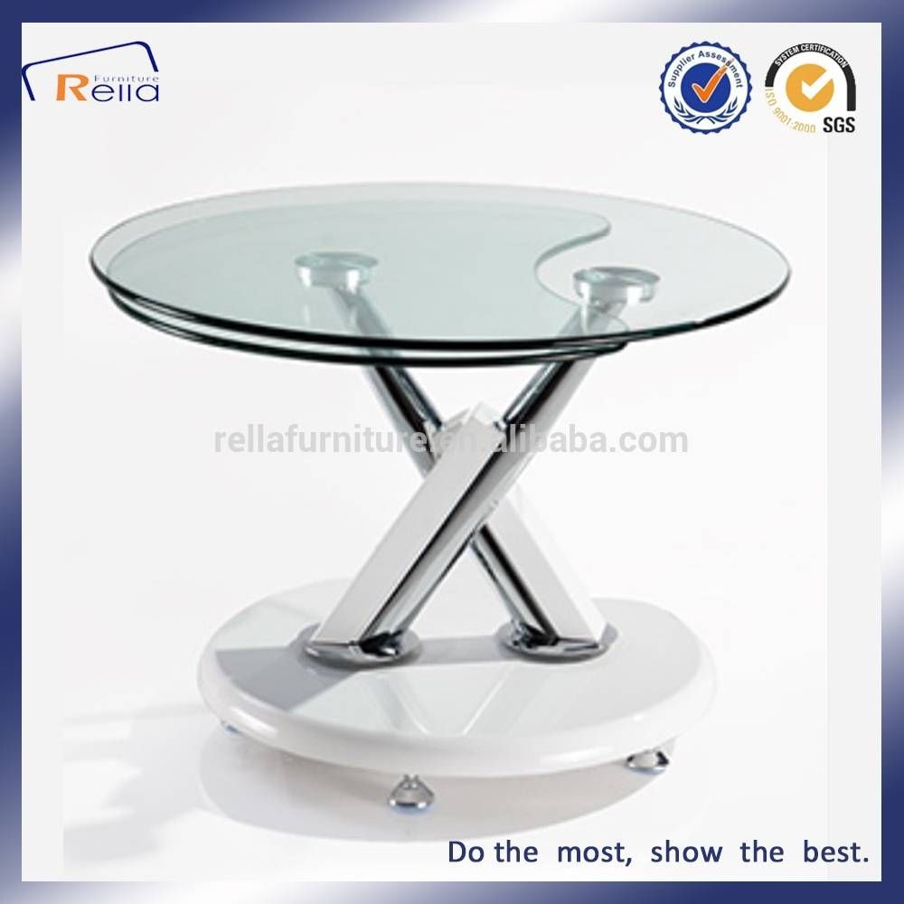 Rotating Glass Coffee Table / Coffee Tables / Thippo Regarding Revolving Glass Coffee Tables (View 21 of 30)