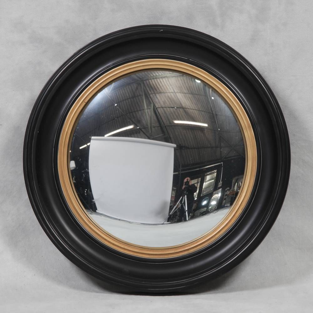 Round Black Large Convex Mirror – The House In Town Regarding Large Convex Mirrors (Photo 17 of 25)