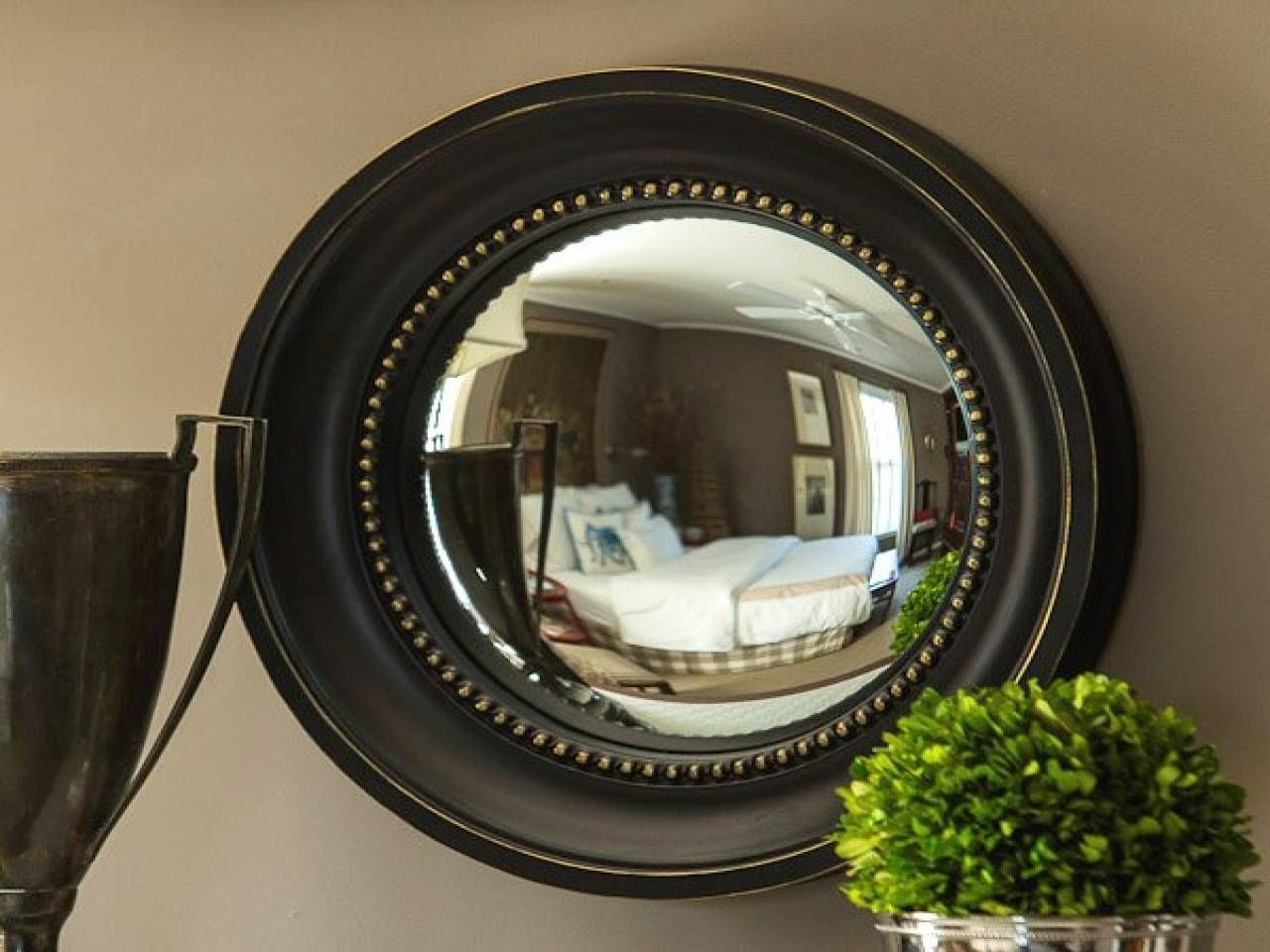 Round Black Wall Mirror, Decorative Convex Mirrors Decorative Throughout Decorative Convex Mirrors (View 19 of 25)