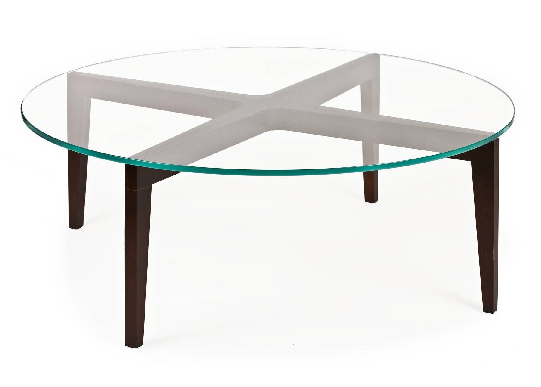 Round Glass Coffee Table Wood Base – Natural Wood Table Base With Regard To Round Glass Coffee Tables (View 19 of 30)