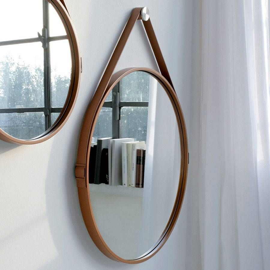 Round Mirror Leather Strap 29 Cool Ideas For Damian Round Wall Pertaining To Leather Round Mirrors (View 1 of 25)