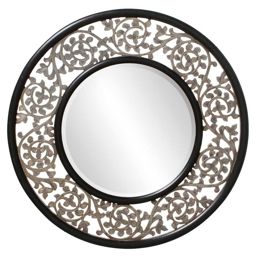 Round Ornate Designer Mirror Hre 095 | Accent Mirrors Throughout Designer Round Mirrors (View 1 of 25)