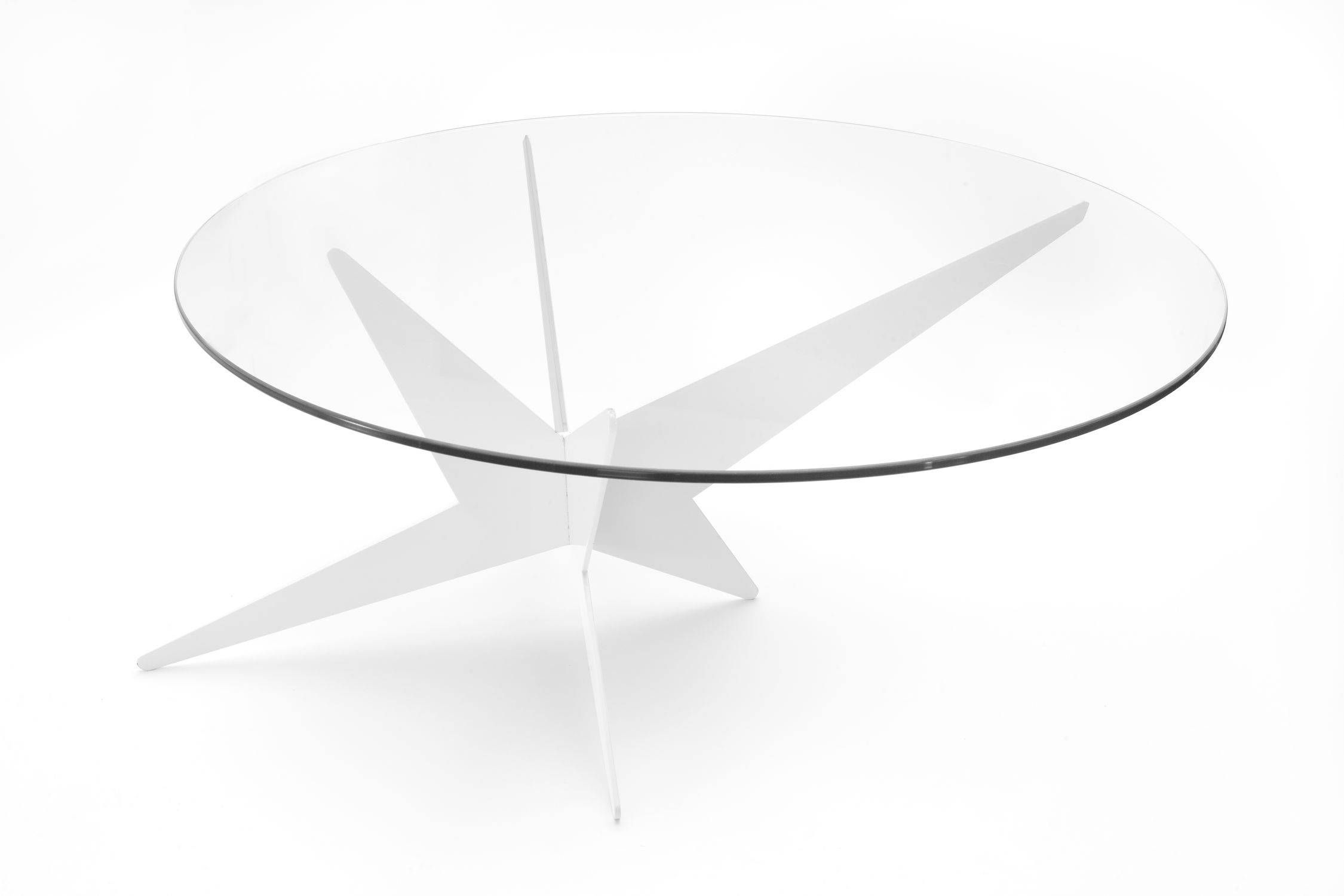 Round White Coffee Table Modern With Shelves And Storage Also Throughout Large Low White Coffee Tables (Photo 29 of 30)