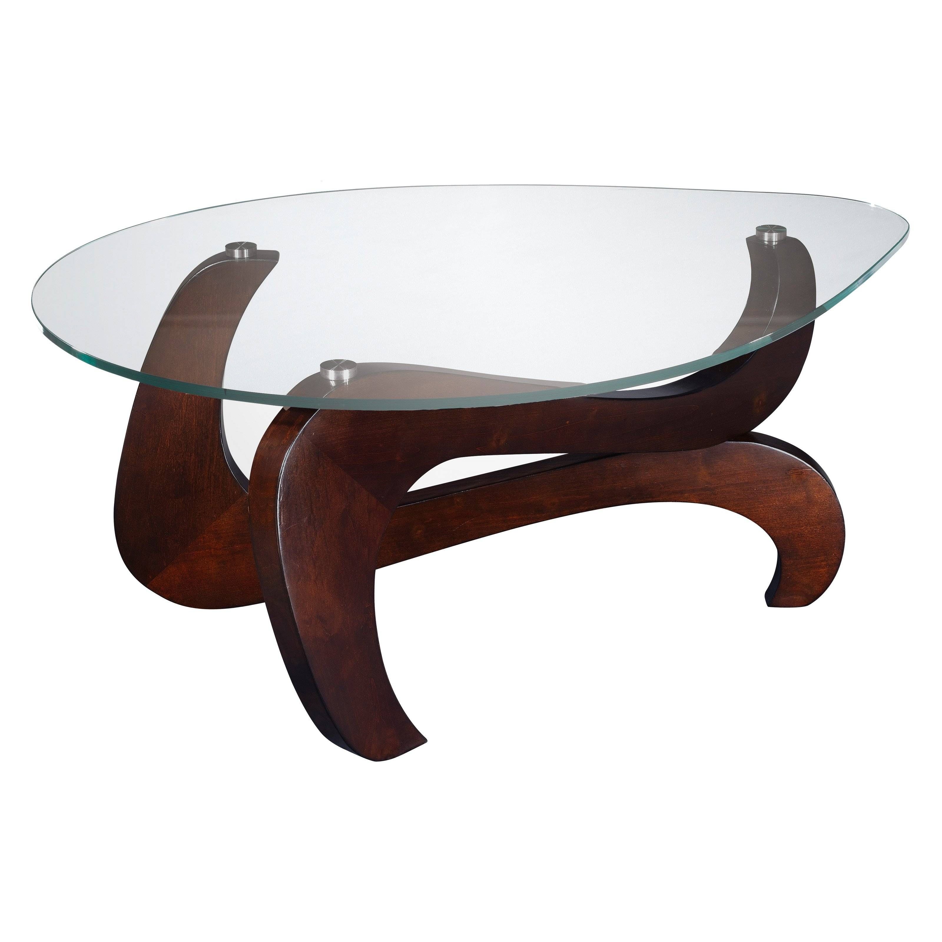 Round Wood Coffee Table With Glass Top For Dark Wood Coffee Tables With Glass Top (View 18 of 30)