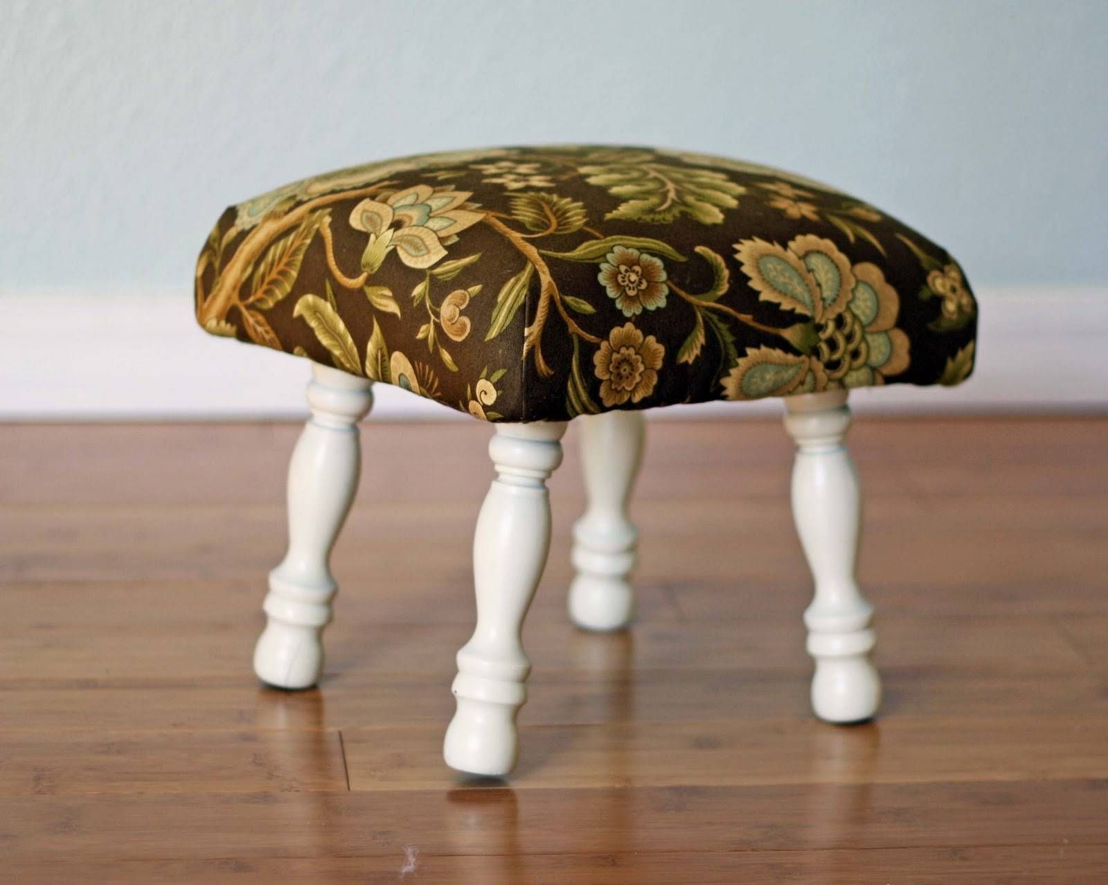 Running With Scissors: Upholstered Footstool {ballard Design Knock Inside Upholstered Footstools (View 28 of 30)