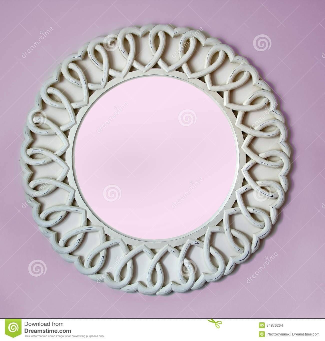 Rustic Loveheart Round Mirror Stock Images – Image: 34876264 Pertaining To Shabby Chic Round Mirrors (View 1 of 25)