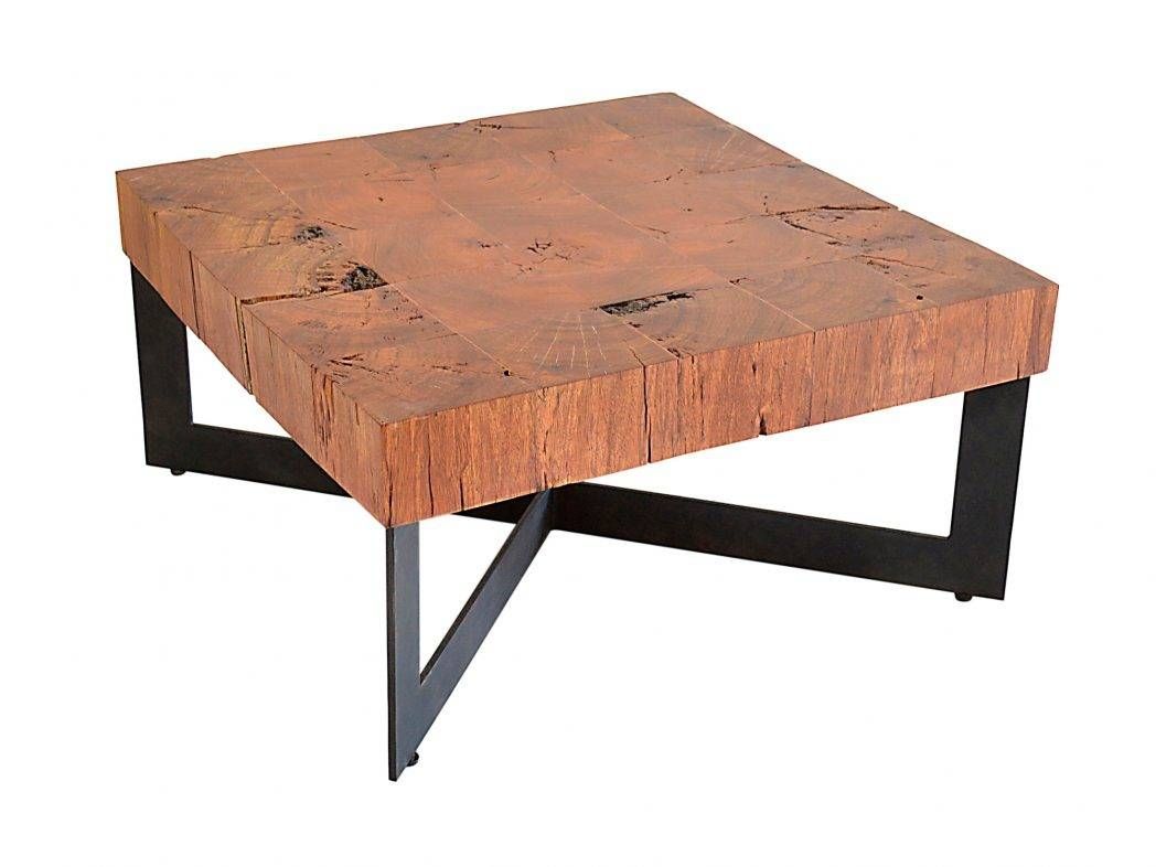 Rustic Wood Coffee Table Related To Tables And Metal Square Pine In Metal Square Coffee Tables (Photo 21 of 30)