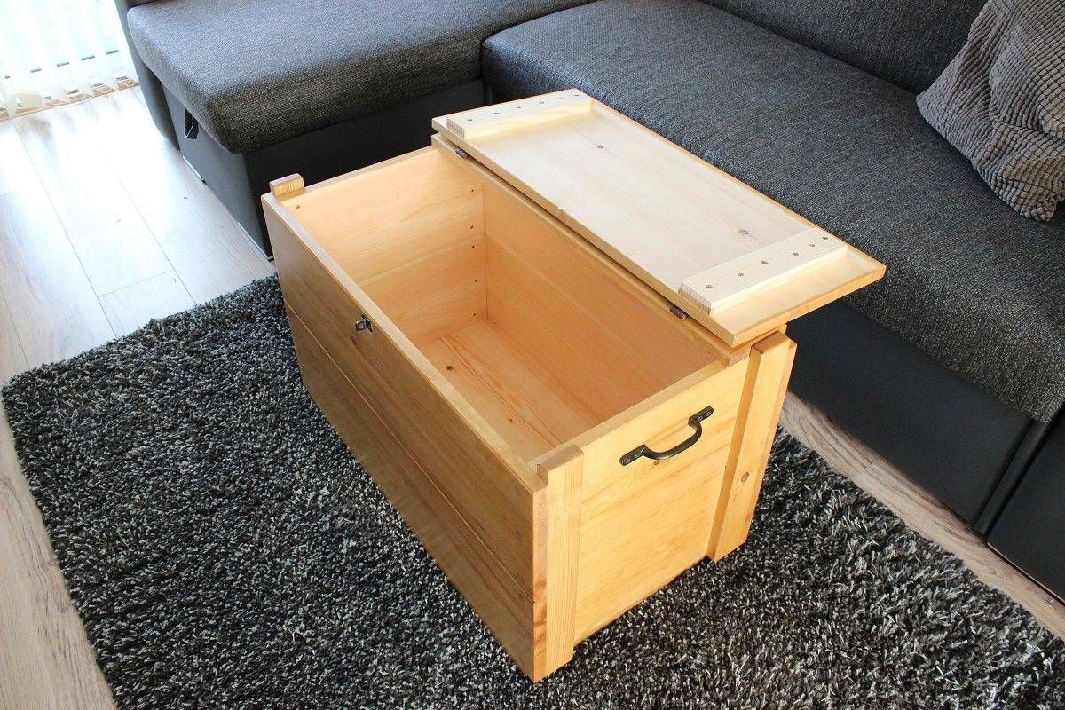 Rustic Wooden Chest Trunk Blanket Box Vintage Coffee Table Regarding Blanket Box Coffee Tables (View 11 of 30)
