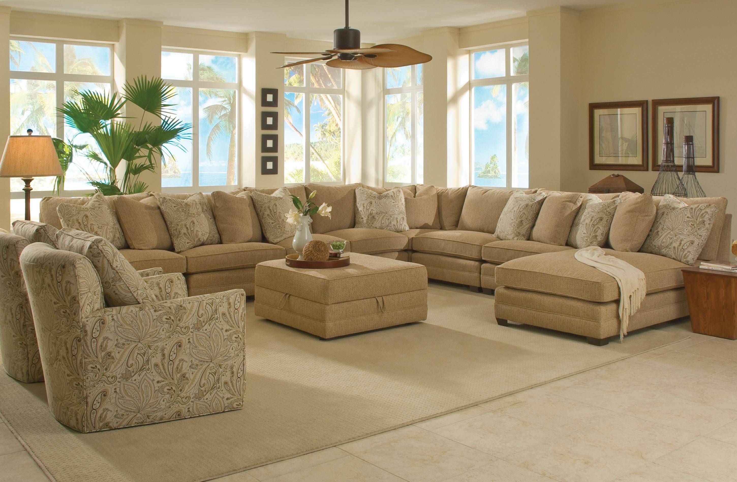 Sam Moore Margo Wide Sectional Sofa | Moore's Home Furnishings Inside Wide Sectional Sofa (View 1 of 25)