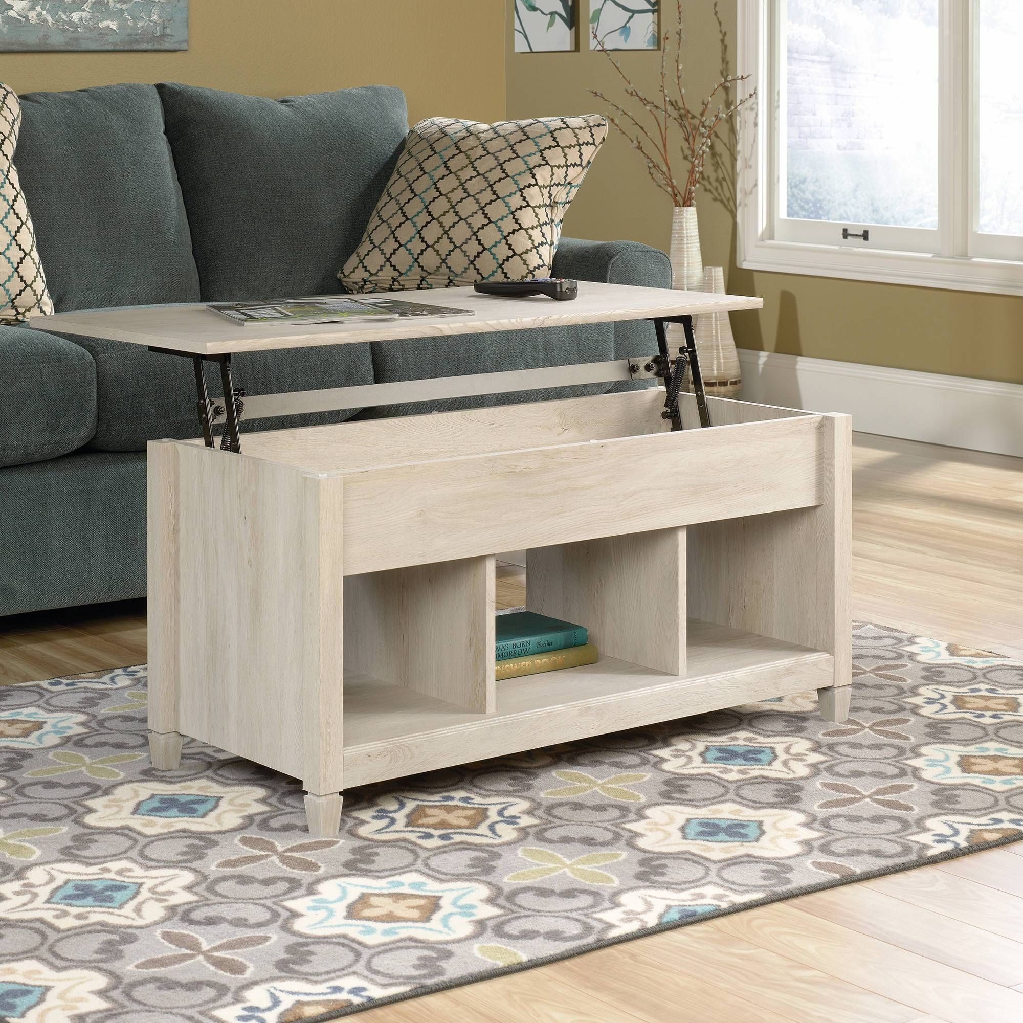 Sauder Edge Water Lift Top Coffee Table, Multiple Finishes With Coffee Table With Raised Top (Photo 27 of 30)