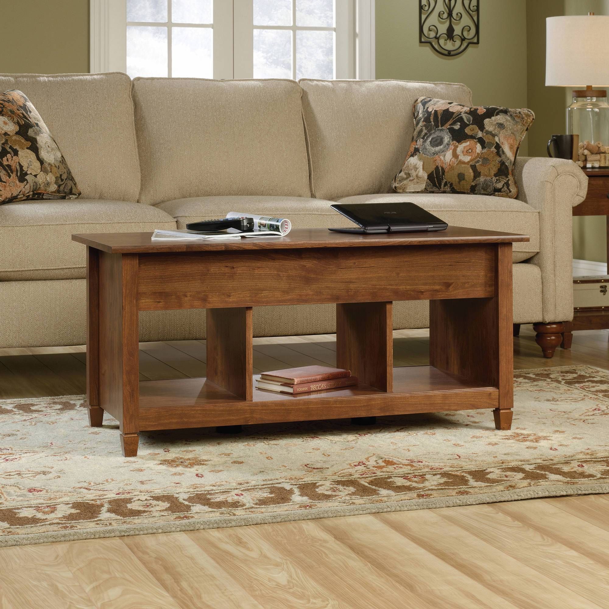 Sauder Harbor View Lift Top Coffee Table, Salt Oak Finish Intended For Lift Top Oak Coffee Tables (View 29 of 30)
