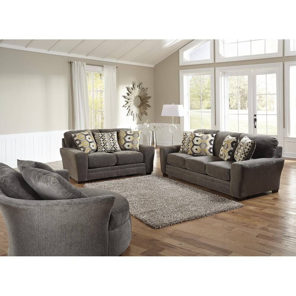 Sax Living Room – Sofa & Loveseat – Grey (32970) : Living Room Inside Living Room Sofas (View 2 of 30)