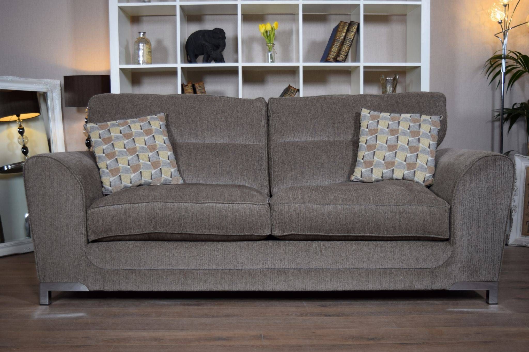 Set Nikki 3 Seater Sofa & Cuddle Chair Suite Set – Mocha Grey Throughout 3 Seater Sofa And Cuddle Chairs (Photo 203 of 299)