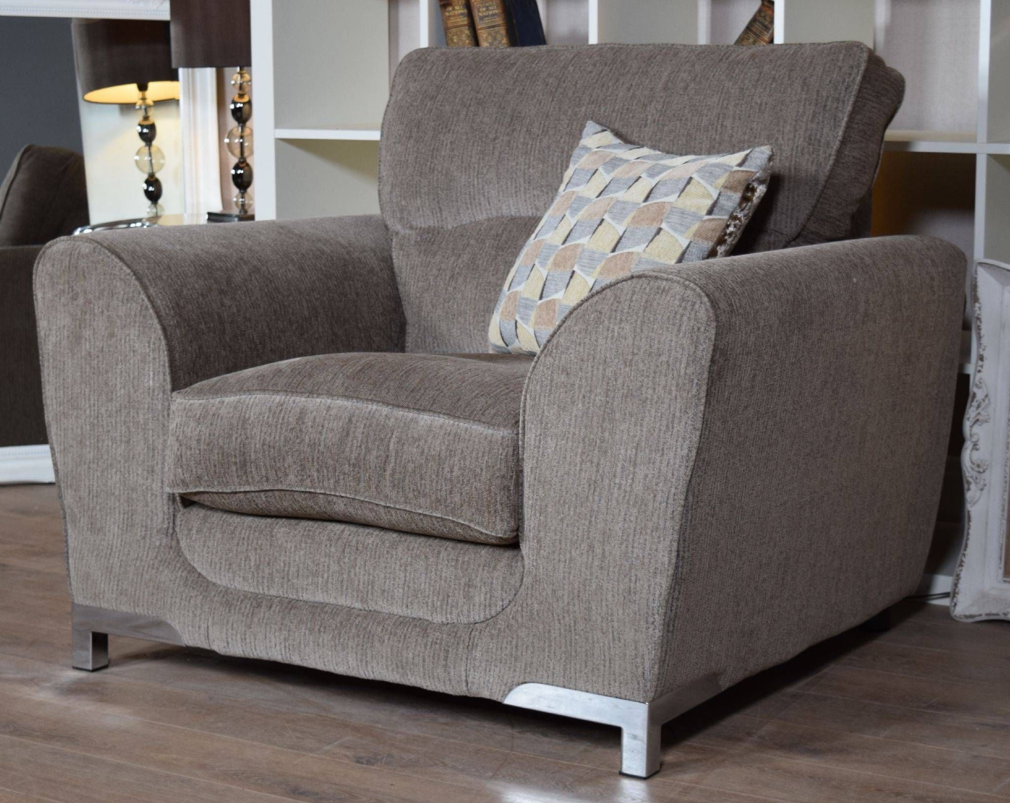 Set Nikki 3 Seater Sofa & Cuddle Chair Suite Set – Mocha Grey With 3 Seater Sofa And Cuddle Chairs (Photo 202 of 299)