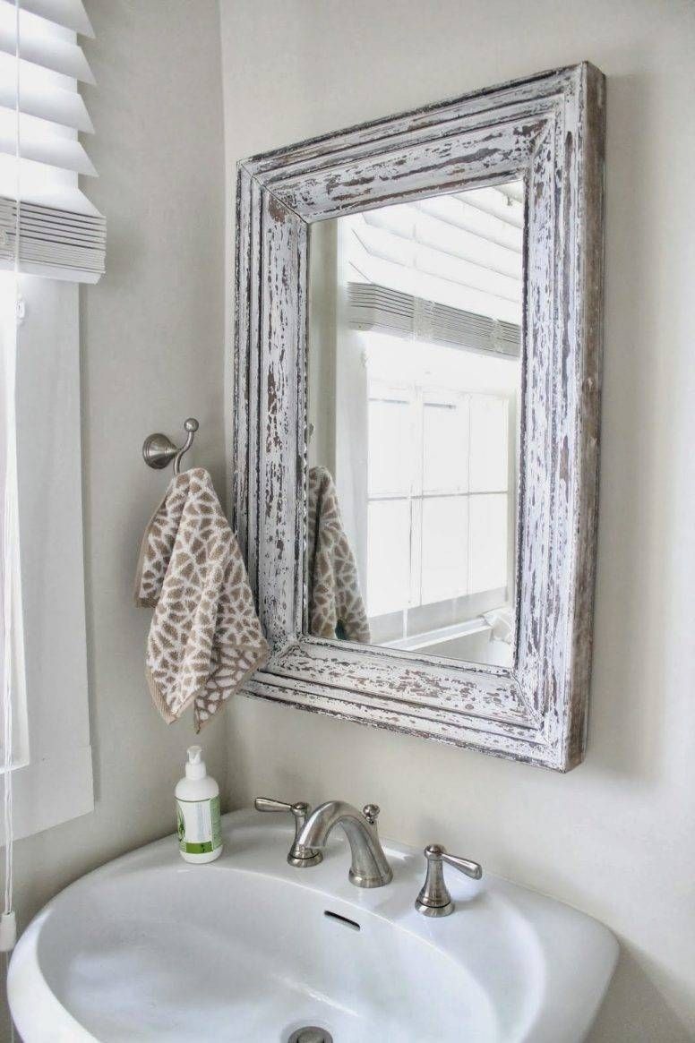 Shabby Chic Bathrooms On A Budget Stone Grey Modern Double Sink Regarding Shabby Chic Cream Mirrors (Photo 23 of 25)
