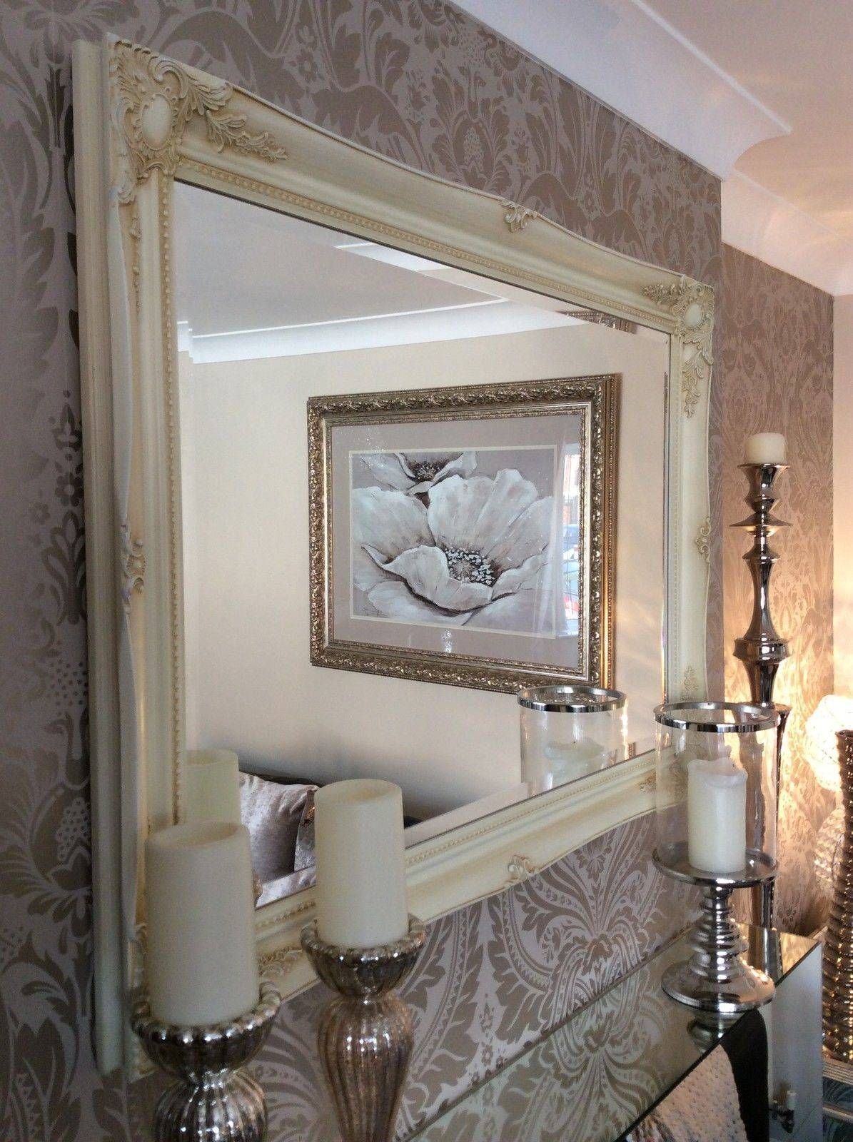 Shabby Chic Wall Mirror 130 Inspiring Style For Fabulous Large For Cream Ornate Mirrors (View 3 of 25)