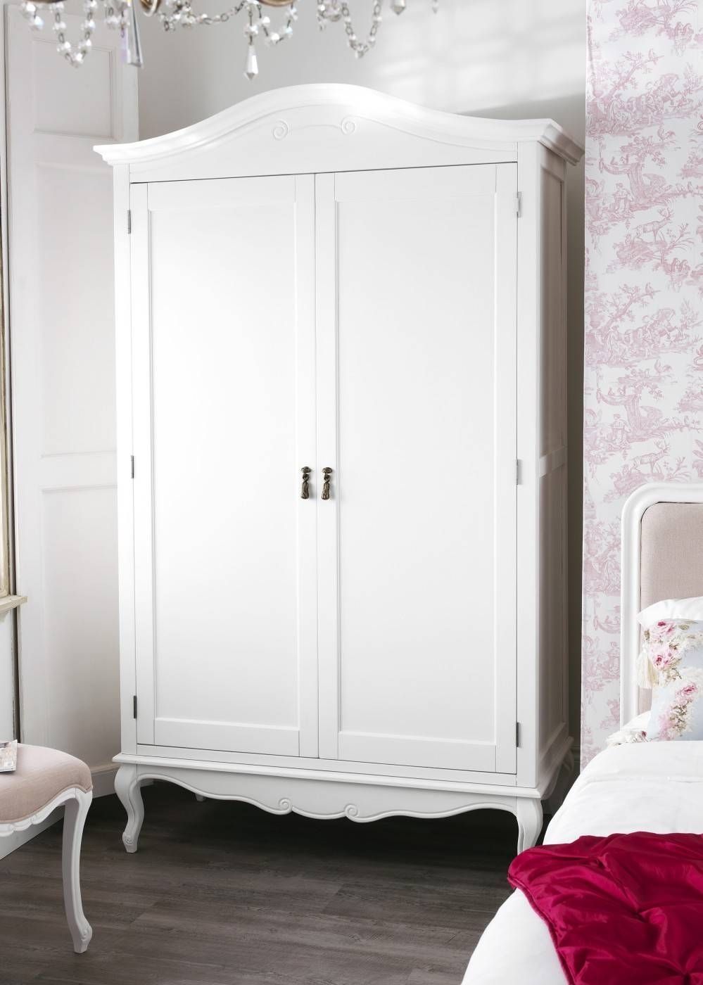 Shabby Chic White Double Wardrobe | Bedroom Furniture Direct Inside Shabby Chic White Wardrobes (Photo 10 of 15)