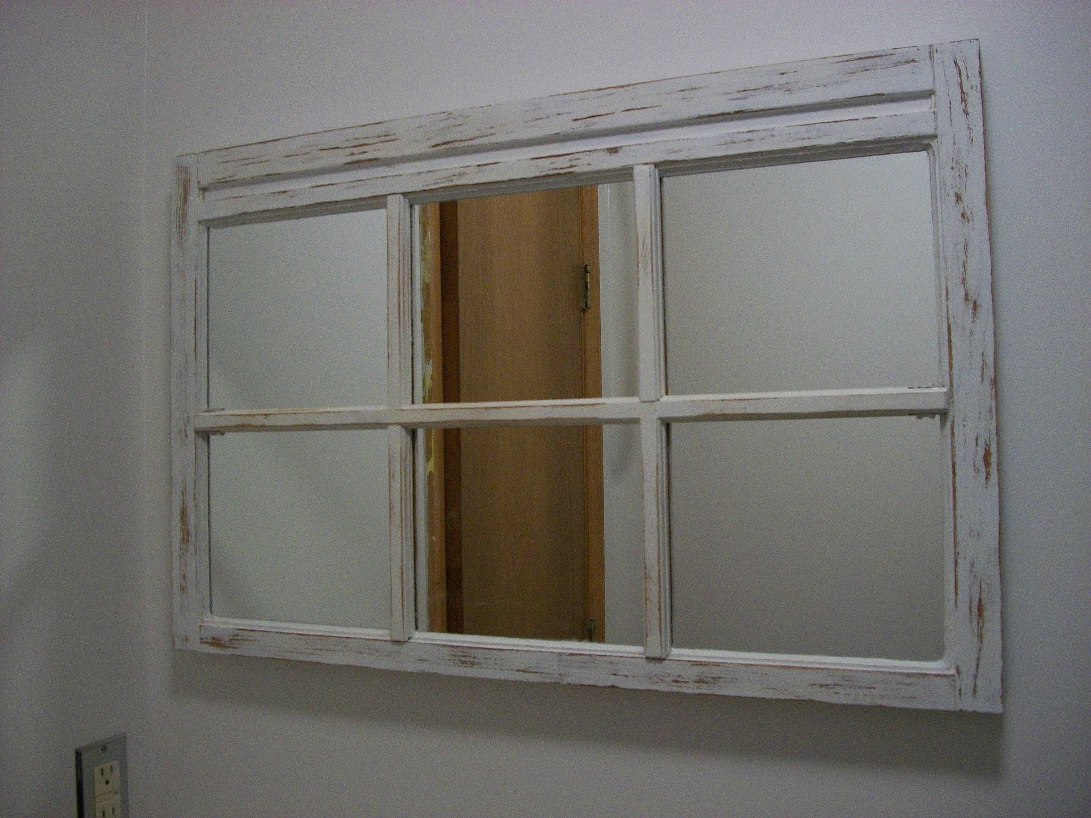 Shabby Chic Window Mirrow | Hayleymade Regarding Shabby Chic Window Mirrors (Photo 1 of 25)