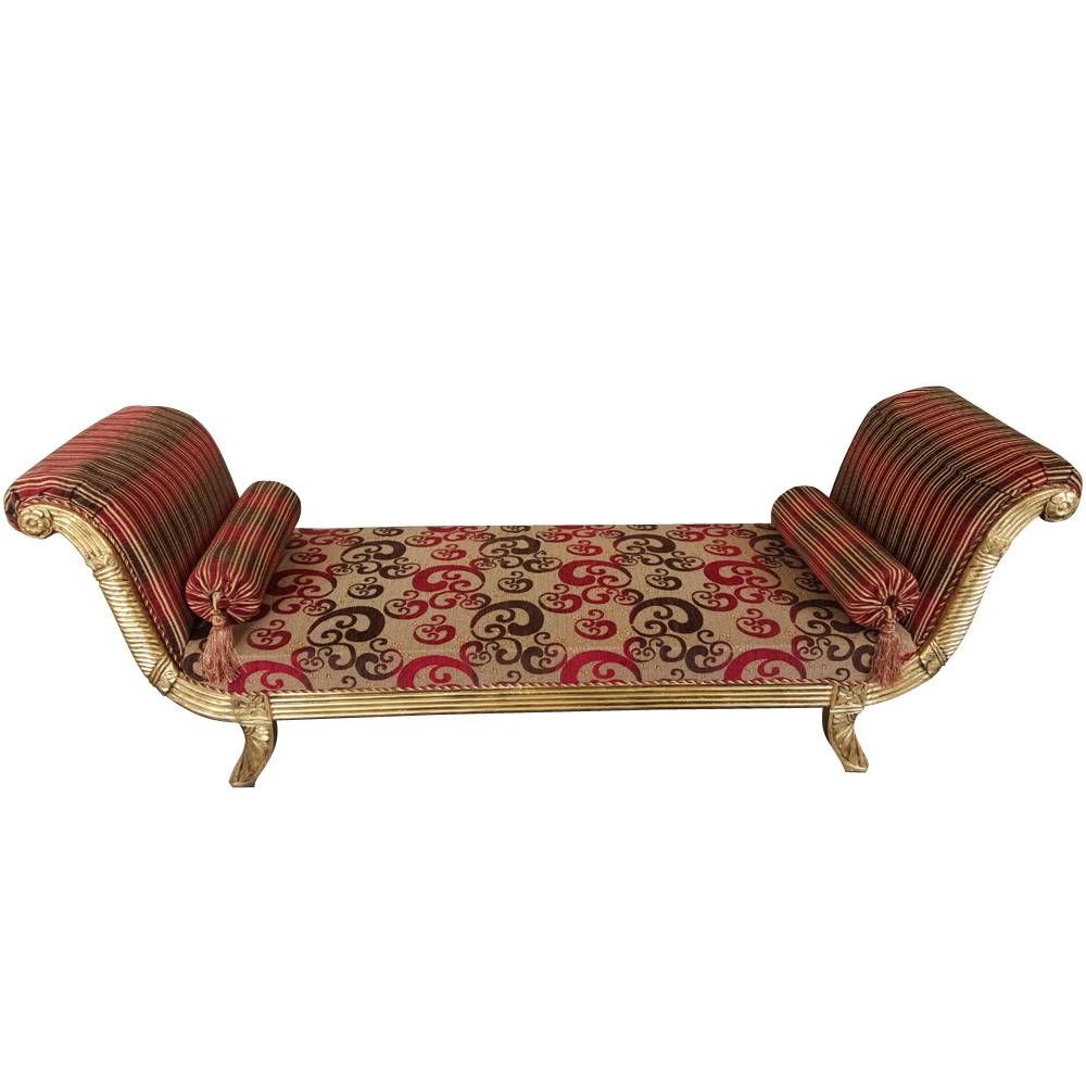 Sheesham Wood Handcrafted Elite Backless Chaise Longue/dewan Sofa Throughout Backless Chaise Sofa (View 14 of 30)