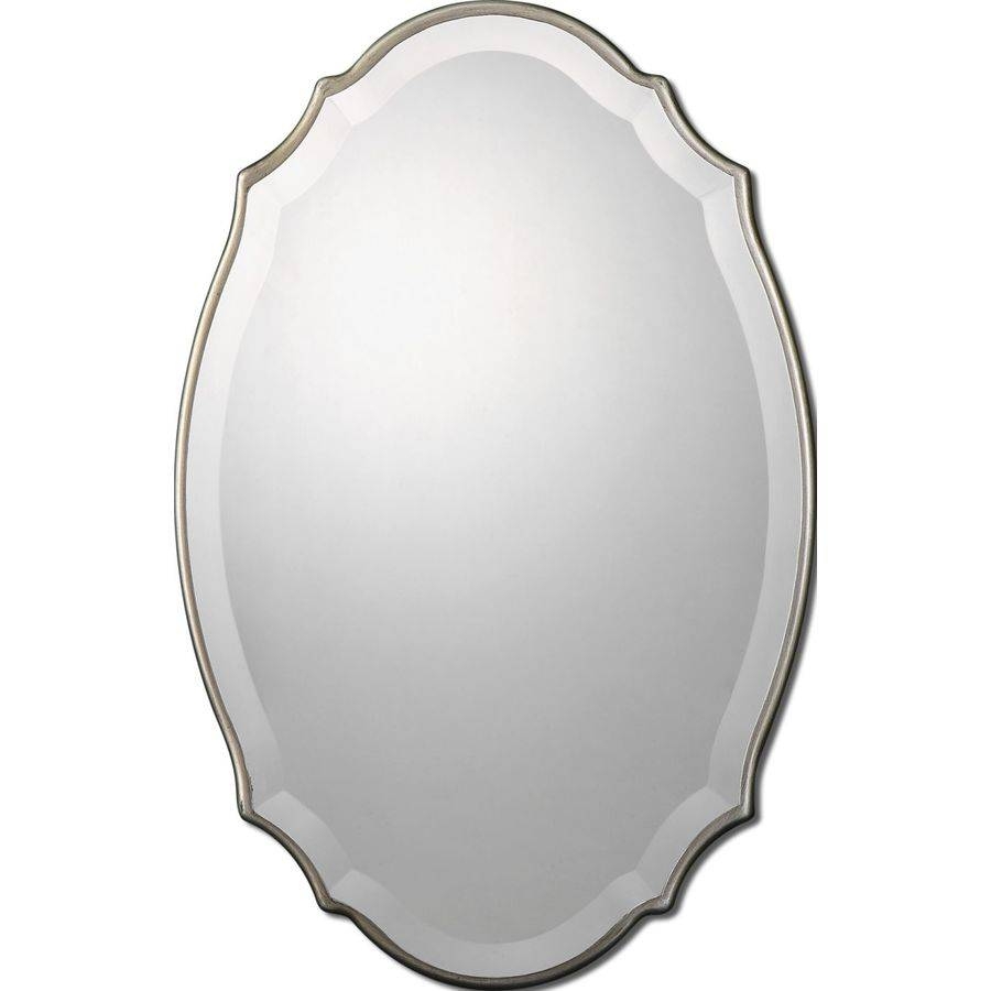 Shop Allen + Roth Silver Beveled Oval Wall Mirror At Lowes For Silver Oval Wall Mirrors (Photo 1 of 25)