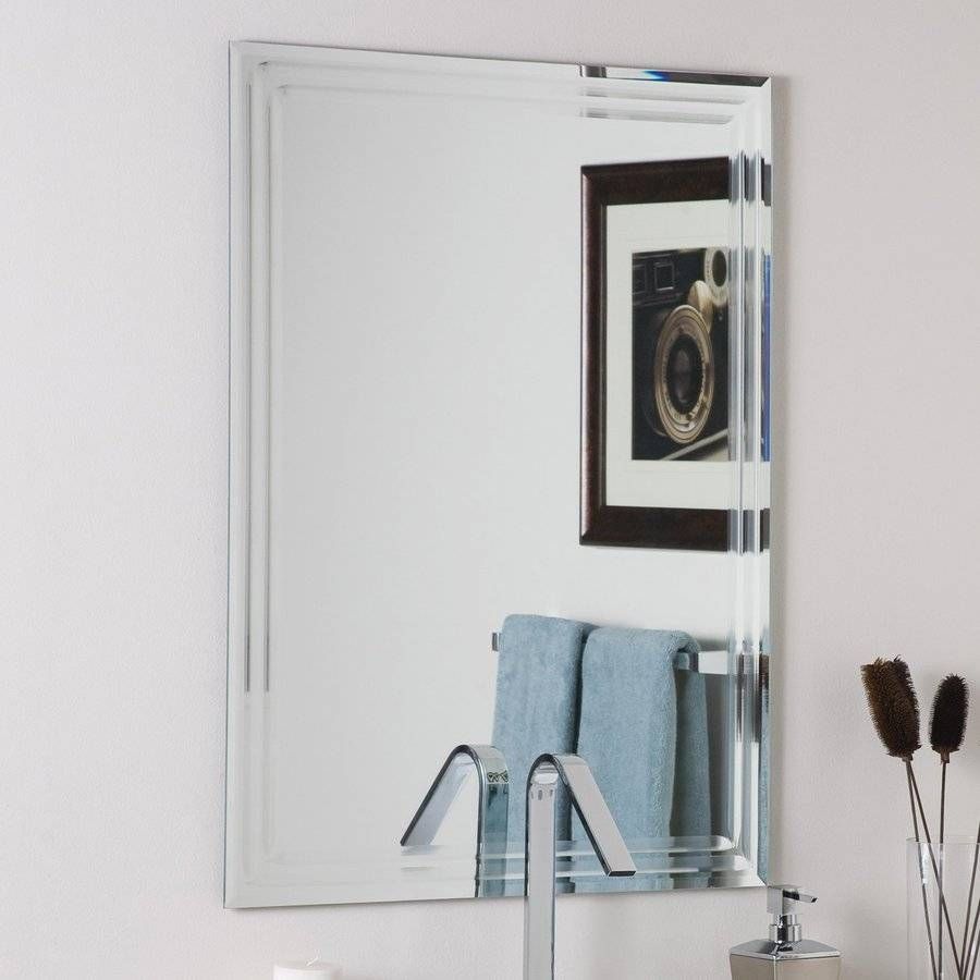 Shop Bathroom Mirrors At Lowes In Full Length Frameless Mirrors (Photo 11 of 25)