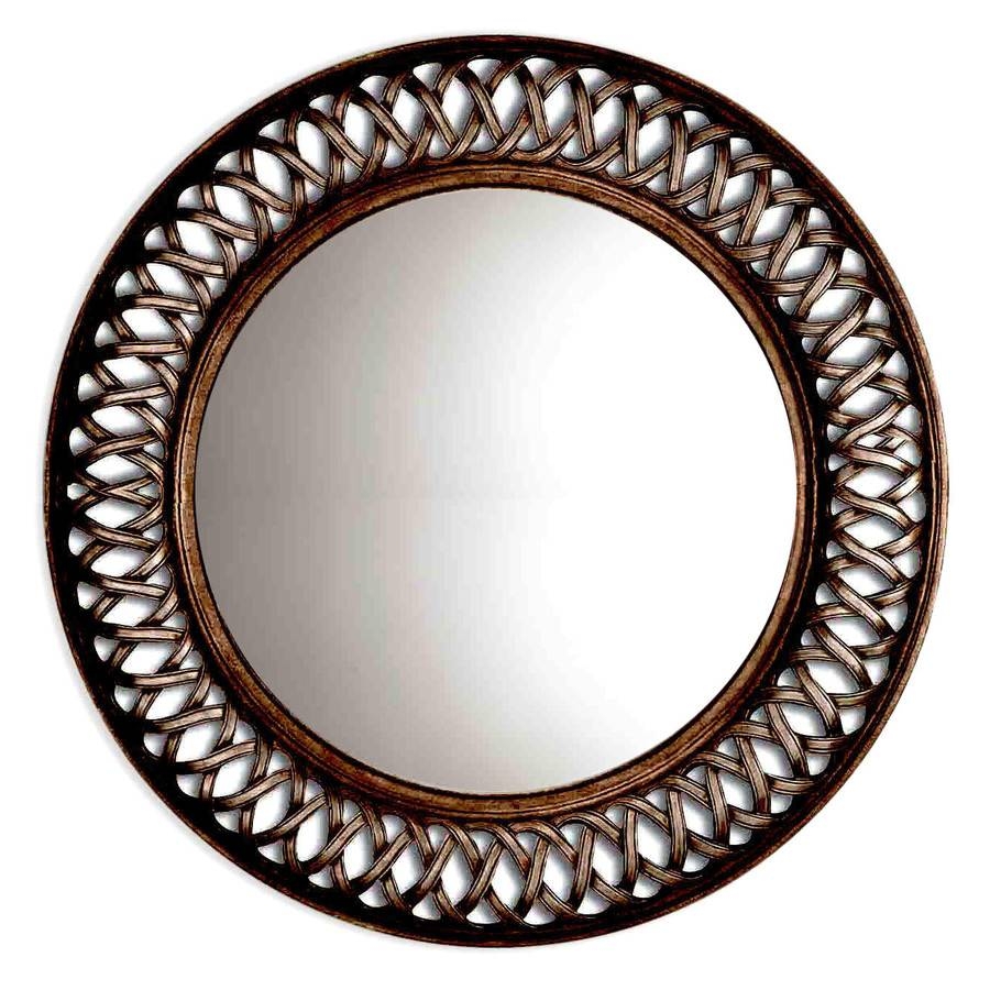 Shop Oil Rubbed Bronze Round Framed Wall Mirror At Lowes Intended For Bronze Wall Mirrors (Photo 1 of 25)