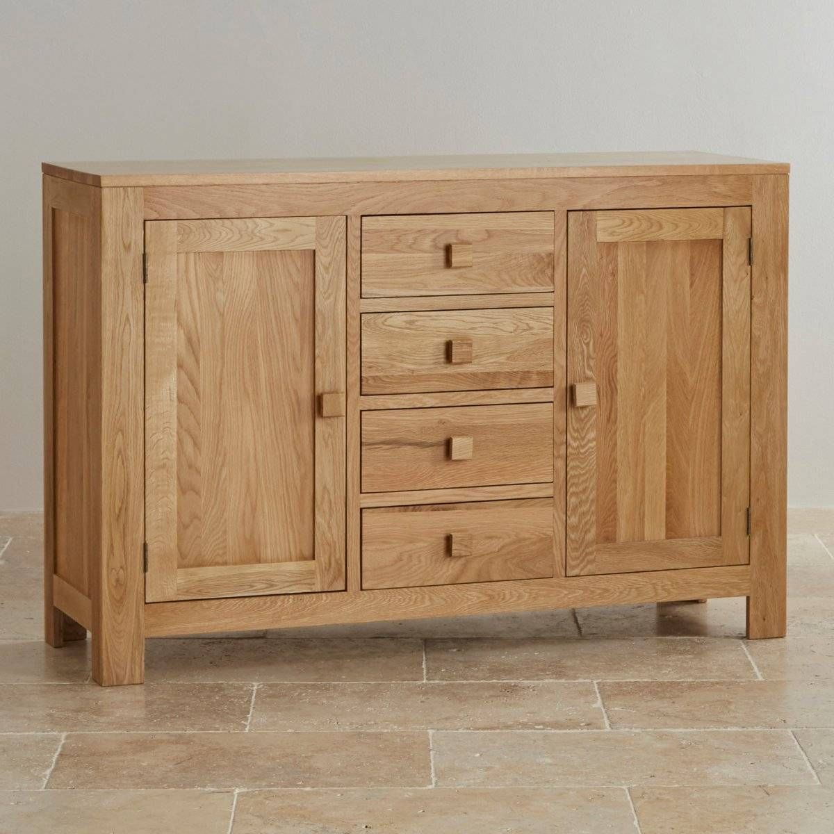 Sideboards | 100% Solid Hardwood | Oak Furniture Land With Real Wood Sideboards (Photo 17 of 30)