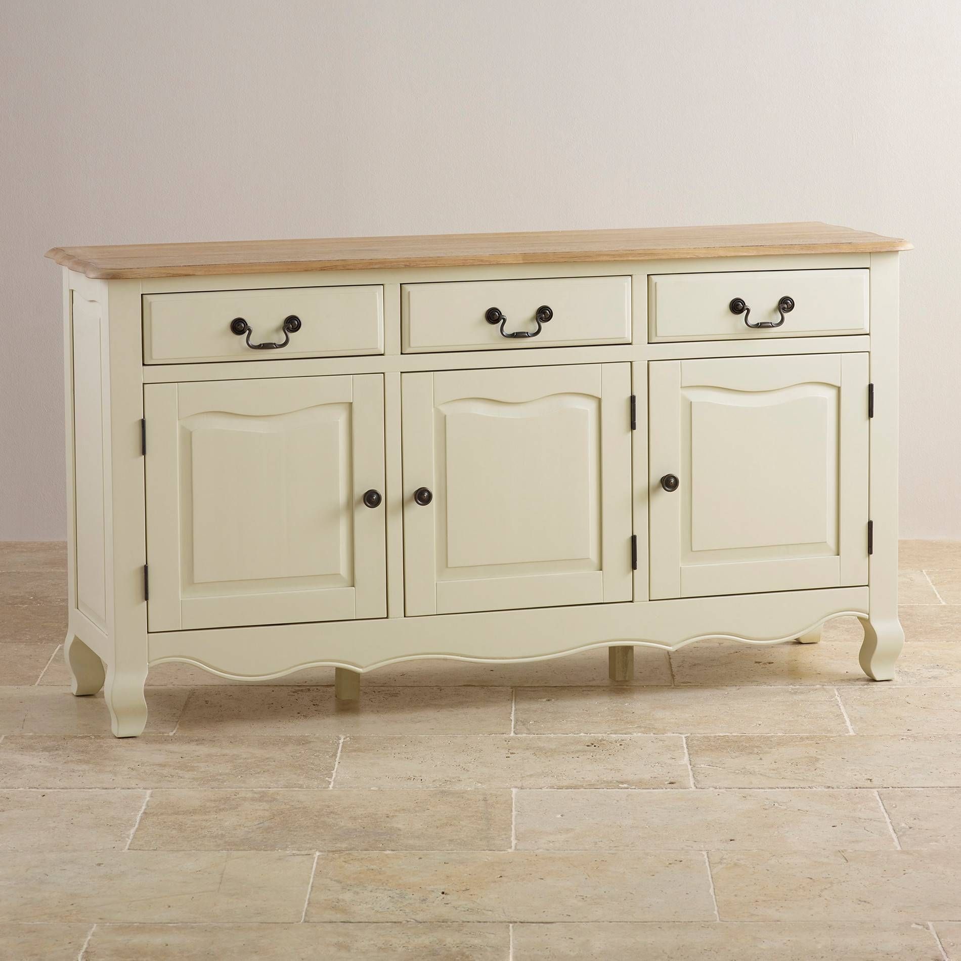 Sideboards | 100% Solid Hardwood | Oak Furniture Land With Regard To White And Wood Sideboards (View 19 of 30)