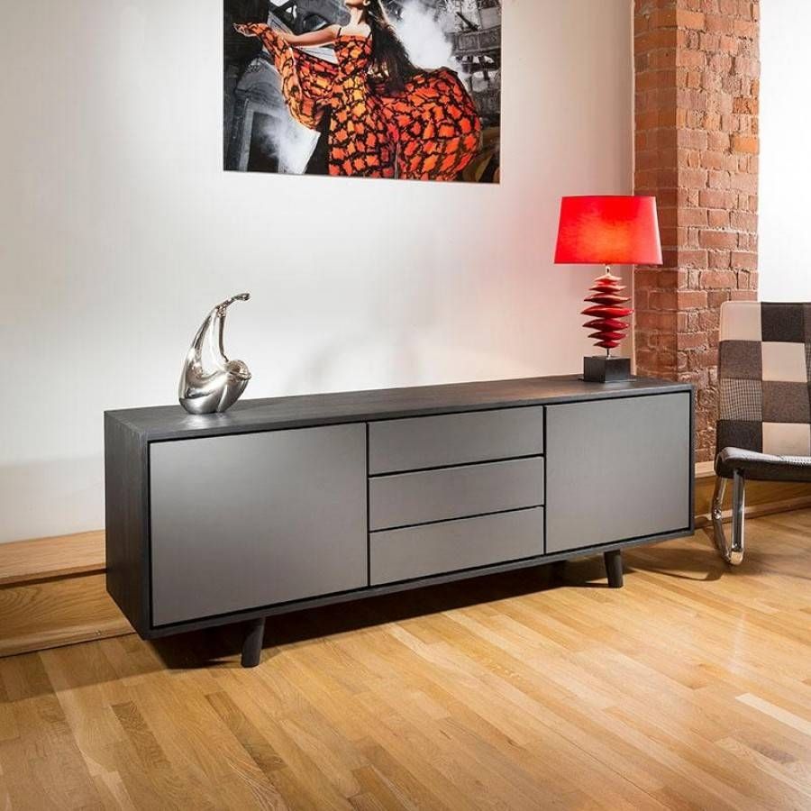Sideboards: Amazing Black Sideboard Cabinet Black Dining Buffet Intended For Low Sideboards (Photo 22 of 30)