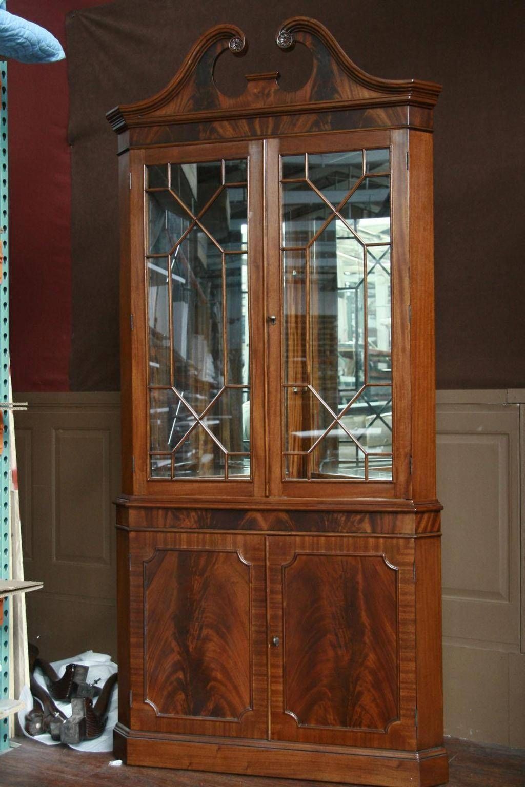 Sideboards. Extraordinary Corner China Cabinet Hutch: Corner China For Unfinished Sideboards (Photo 25 of 30)