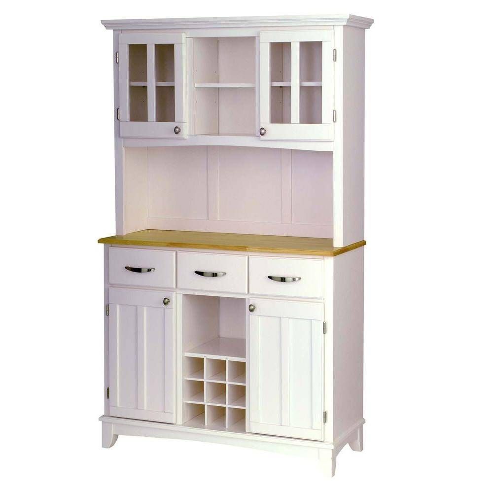 Sideboards. Glamorous White Kitchen Hutch Cabinet: White Kitchen Intended For White Sideboard Cabinets (Photo 9 of 30)